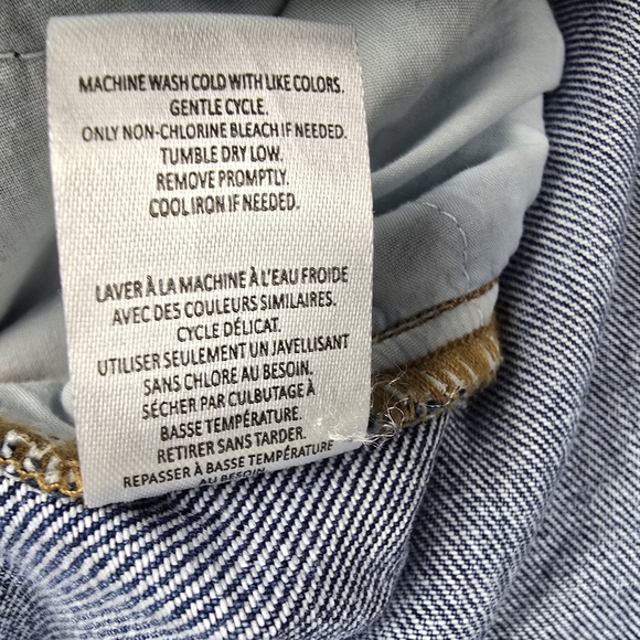 Elwood Jean Shorts Raw Hem Med Wash Blue Mens Size 36 - Picture 7 of 12